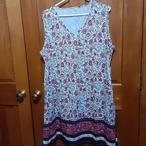 Sleeveless Floral Pull-On Dress